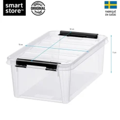 Boîte de rangement 3,6L SmartStore Classic 5 Orthex P. 30 cm transparent