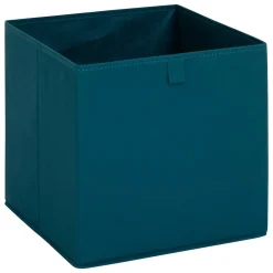 Boîte de rangement Mix 'n' Modul motif olivia bleu 31x31cm - Pétrole- 5five