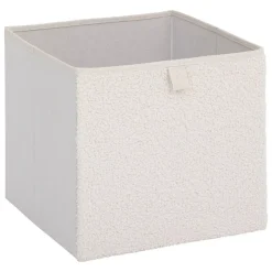 Boîte de rangement Mix 'n' Modul bouclette blanc 31x31cm - Blanc- 5five
