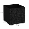 Boîte de rangement Mix 'n' Modul tweed noir 31x31cm - Noir- 5five