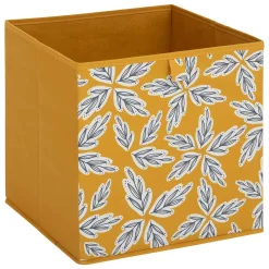 Boîte de rangement Mix 'n' Modul motif folia jaune 31x31cm - Jaune- 5five