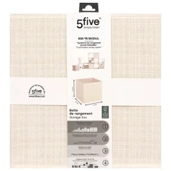 Boîte de rangement Mix 'n' Modul tweed beige 31x31cm - Beige- 5five