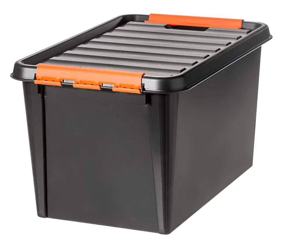 Boîte de rangement plastique noir Smartstore Pro 50L