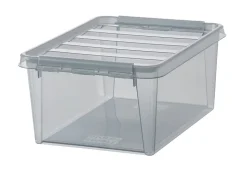 Boîte de rangement plastique 14L empilable SmartStore Colour 40 cm gris transparent