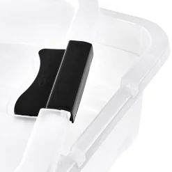 Boîte de rangement plate transparente 28 litres - Blanc