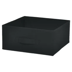 Boîte de rangement rectangulaire en textile Mixxit coloris noir