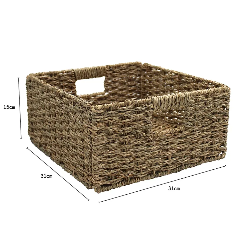 Boîte de rangement rectangulaire en jonc de mer Mixxit