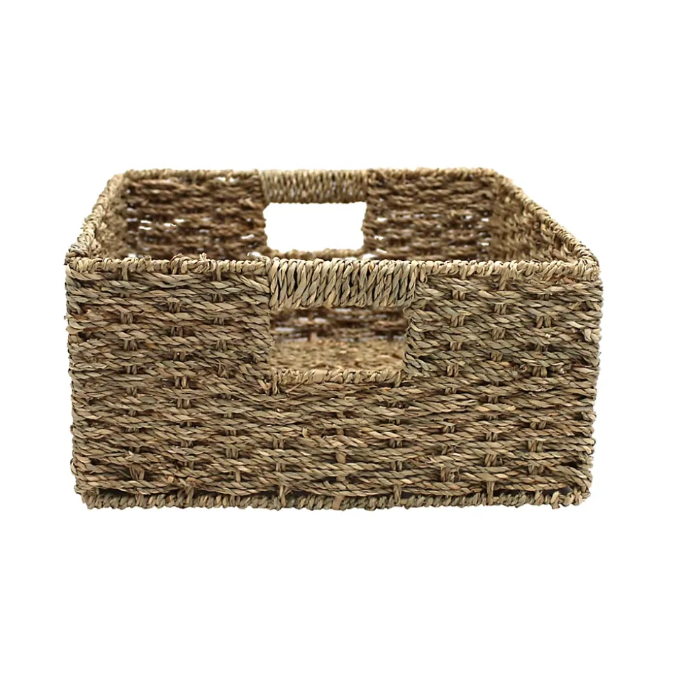 Boîte de rangement rectangulaire en jonc de mer Mixxit