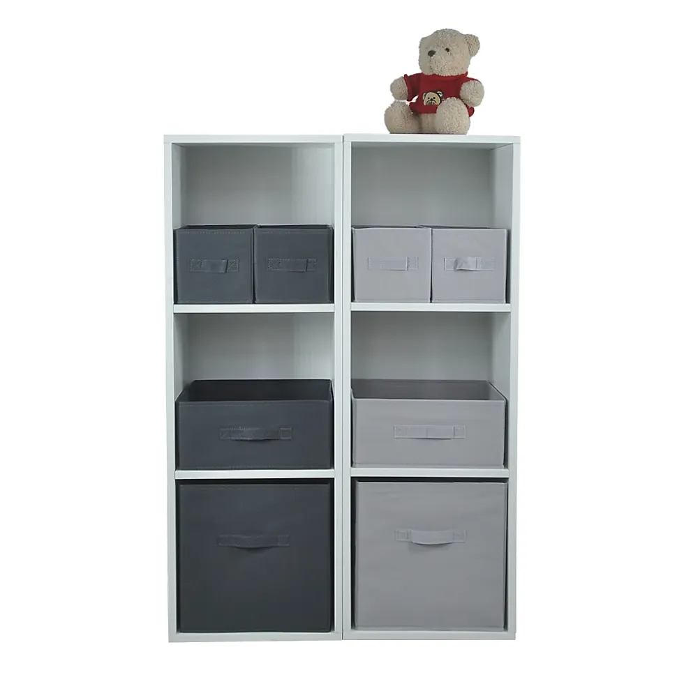 Boîte de rangement rectangulaire en textile Mixxit coloris gris