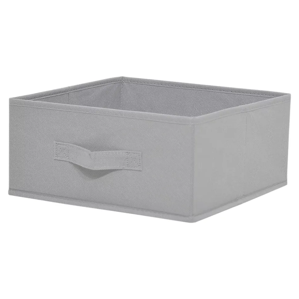 Boîte de rangement rectangulaire en textile Mixxit coloris gris