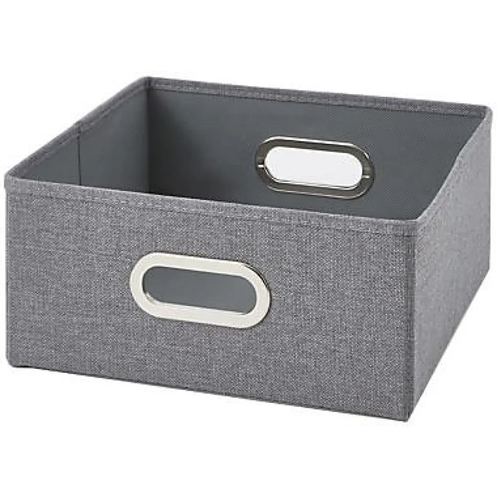 Boîte de rangement rectangulaire en flanelle Mixxit coloris gris
