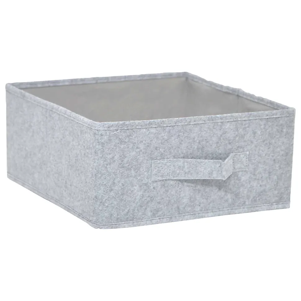 Boîte de rangement rectangulaire en feutrine Mixxit coloris gris