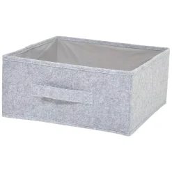 Boîte de rangement rectangulaire en feutrine Mixxit coloris gris
