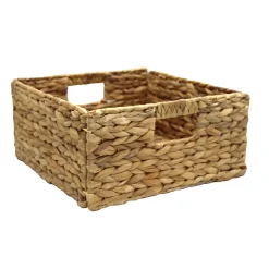 Boîte de rangement rectangulaire en jacinthe d'eau tressé Mixxit