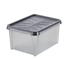 Boîte de rangement rectangulaire transparente SmartStore Dry 34 L
