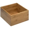 Boîte de rangement salle de bains en bambou, l.18 x H.9,5 x P.18 cm, Five Simply Smart Tidy