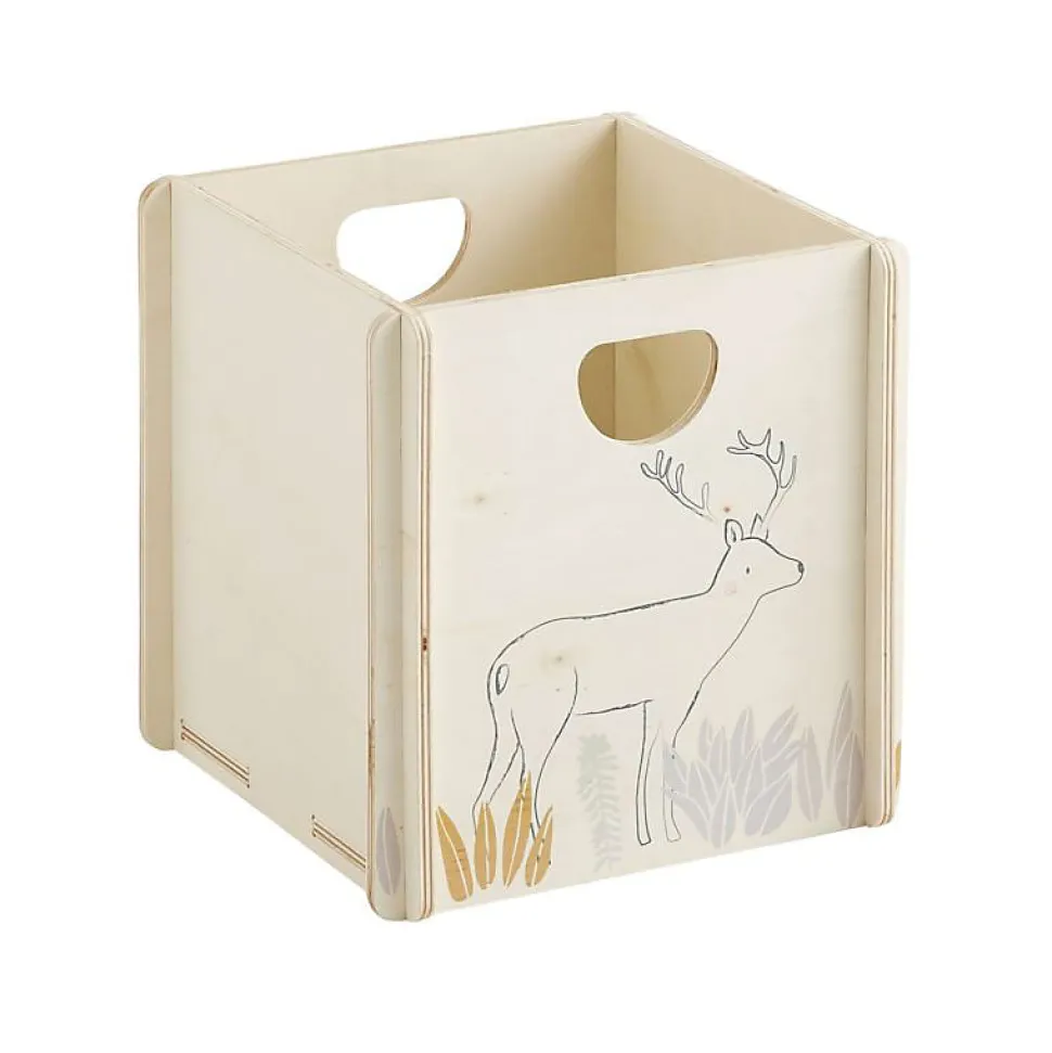 Boîte de rangement sans clous ni vis en bois 31 x 31 x 31 cm