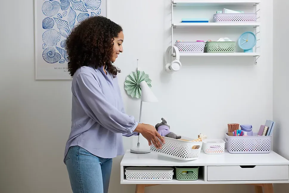 Boîte de rangement Smartstore Slim Orthex lavande