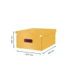 Boîte de rangement solide en Carton Click & Store Cosy L - Jaune