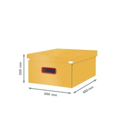 Boîte de rangement solide en Carton Click & Store Cosy L - Jaune