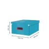 Boîte de rangement solide en Carton Click & Store Cosy L - Bleu