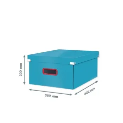 Boîte de rangement solide en Carton Click & Store Cosy L - Bleu
