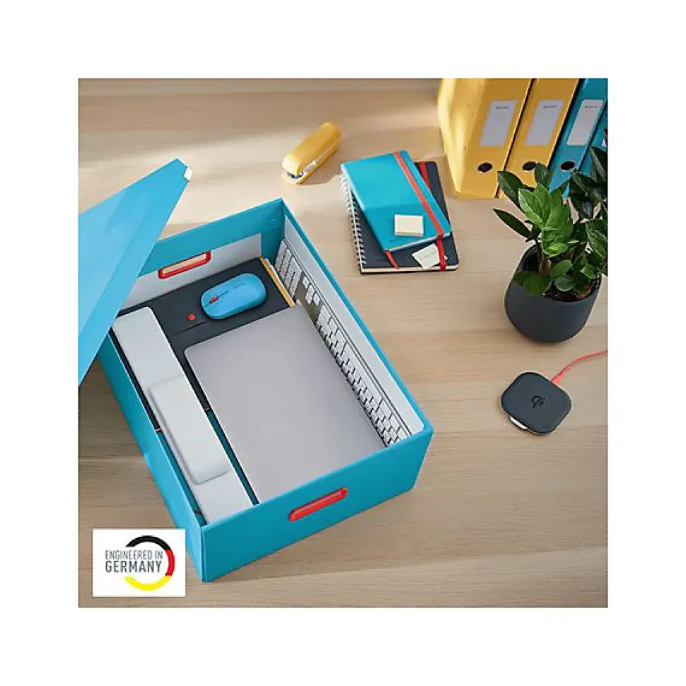 Boîte de rangement solide en Carton Click & Store Cosy L - Bleu