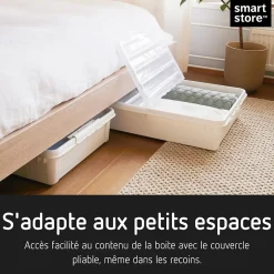 Boîte de rangement sous le lit SmartStore Bedroller Orthex transparent 60L