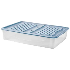 Boîte de rangement Tontarelli Underbed 56,4 l couvercle bleu vendue par 2