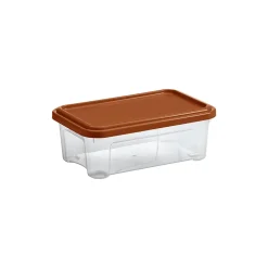 Boîte de rangement Tontarelli Combi Box 2,5 L couvercle terracotta vendue par 5 pièces