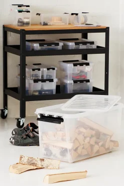 Boîte de rangement transparent avec roulettes Smartstore Classic 70L