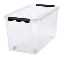 Boîte de rangement transparent avec roulettes Smartstore Classic 70L