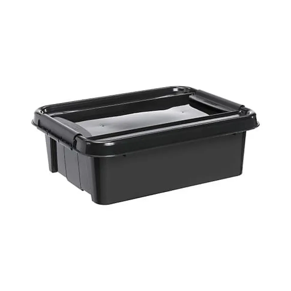 Boîte Empilable noire 21 litres en plastique recyclé