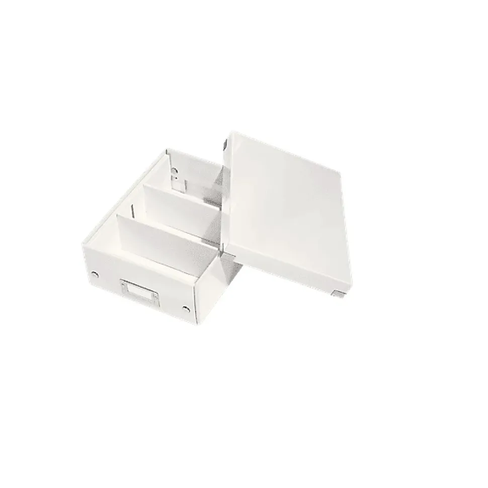 Boîte en Carton Plate à compartiments avec couvercle - Blanc