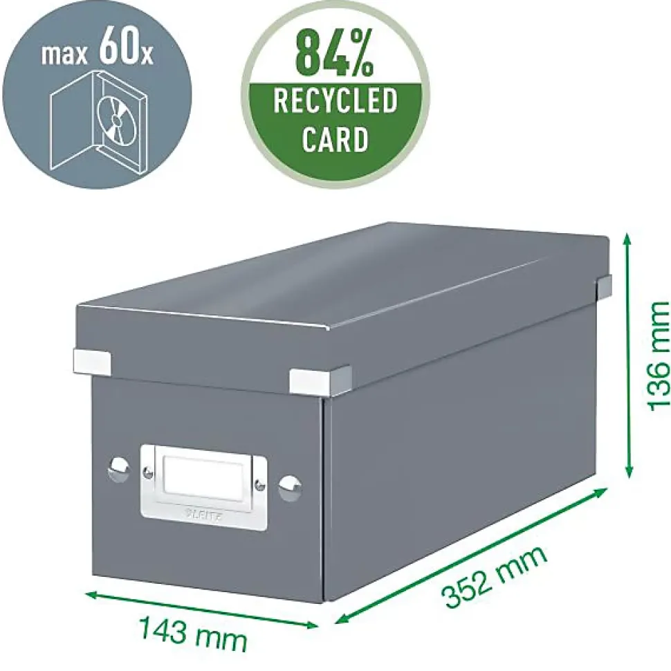 Boîte en carton pour CD Click & Store WOW - Blanc