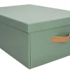 Boîte en carton rectangulaire verte vendue par 2