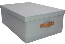 Boîte en carton rectangulaire grise vendue par 2