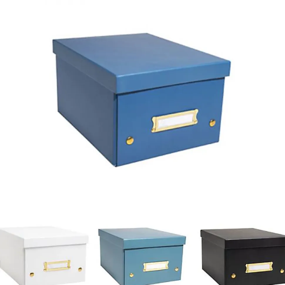 Boîte en Carton Taille moyenne Neo Deco A4+ - Bleu Foncé
