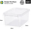 Boîte en plastique avec couvercle clipsable 8 litres - Clips Blancs