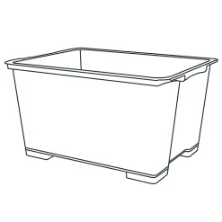 Boîte en plastique 138 L Kaze transparent