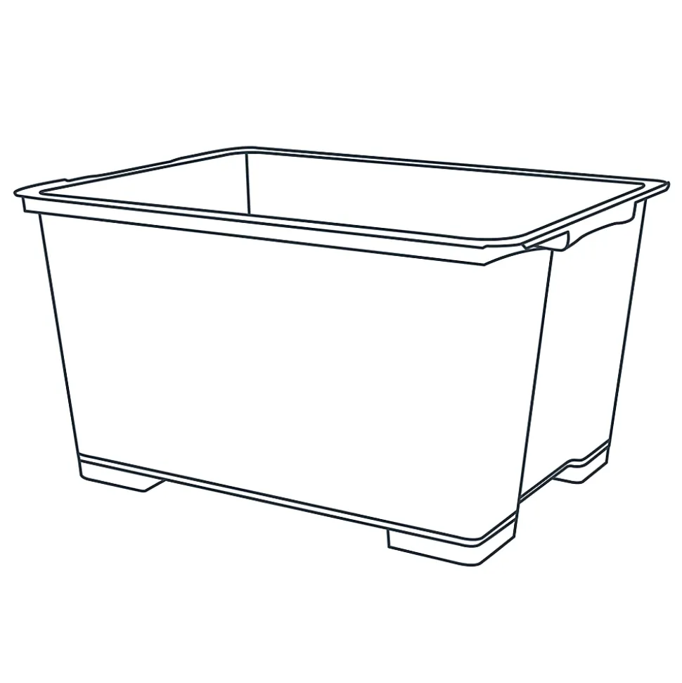 Boîte en plastique 138 L Kaze transparent