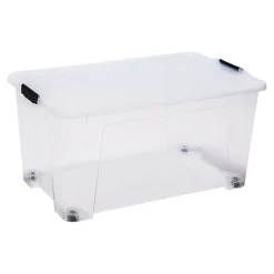 Boîte en plastique 110 L Kaze transparent