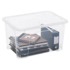 Boîte en plastique 45 L Kaze transparent