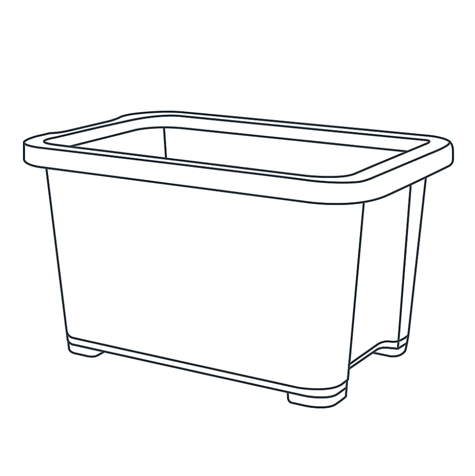 Boîte en plastique 1 L Kaze transparent
