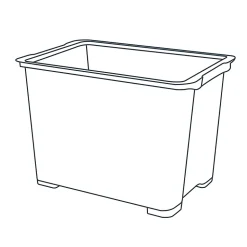Boîte en plastique 63 L Kaze transparent