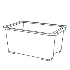 Boîte en plastique 43 L Kaze transparent
