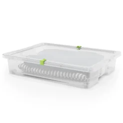 Boîte en plastique 50 L l.78,7 x H.15,9 x P.58,6 cm Kaze transparent