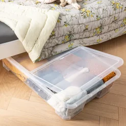 Boîte en plastique 50 L l.56 x H.17 x P.78 cm Kaze transparent