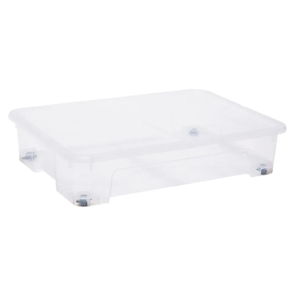 Boîte en plastique 50 L l.56 x H.17 x P.78 cm Kaze transparent