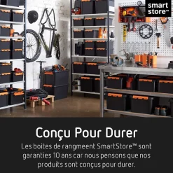 Boîte en plastique noir Smartstore Pro 15 L